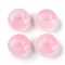 Resin European Beads, Large Hole Beads, Imitation Cat Eye, Rondelle, Pink, 13.5x7.5mm, Hole: 5mm