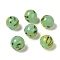 Handmade Lampwork Beads, Imitation Jade Beads, Round, Dark Sea Green, 15.5~16mm, Hole: 3mm