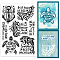 Custom PVC Plastic Clear Stamps, for DIY Scrapbooking, Photo Album Decorative, Cards Making, Word, 160x110x3mm