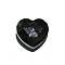 Natural Obsidian Charms, Faceted, Heart Charm, 13x13x6mm