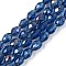 Transparent Electroplate Glass Beads Strands, AB Color Plated, Faceted, Teardrop, Marine Blue, 11.5x8mm, Hole: 1.2mm, about 55~57pcs/strand, 25.59''(65cm)