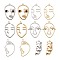 Alloy Pendants, Long-Lasting Plated, Face, Platinum & Golden, 24pcs/box