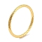 304 Stainless Steel Twisted Ring Bangles for Women Men, Real 18K Gold Plated, Inner Diameter: 2-1/2 inch(6.45cm), 6.5mm