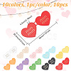 GOMAKERER 10Pcs 10 Colors Dopamine Color Series Heart with Word Spray Painted Alloy Adjustable Jean Button Pins FIND-GO0001-45-2