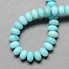 Dyed Natural Gemstone Amazonite Stone Rondelle Beads Strands X-G-S105-8mm-17-2