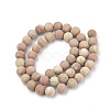 Natural Wood Lace Stone Beads Strands G-T106-263-3