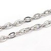 3.28 Feet 201 Stainless Steel Cable Chains X-CHS-L001-57-1mm-1