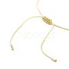 Glass Seed Column Link Bracelet BJEW-MZ00030-02-5