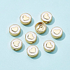 BENECREAT Brass Enamel Beads KK-BC0004-57-4