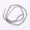 Gray Faceted Glass Rondelle Beads Strands X-GLAA-F003-B03-2