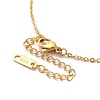 304 Stainless Steel Flat Round Pandant Necklace for Women NJEW-O126-01G-02-3