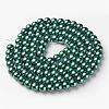 Round Glass Pearl Beads Strands JPS8MMY-59-1