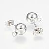 201 Stainless Steel Ball Stud Earring Post X-STAS-F088-01P-2