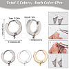SUNNYCLUE 12Pcs 3 Colors 201 Stainless Steel Huggie Hoop Earrings Findings STAS-SC0004-52-2
