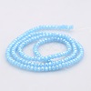 AB Color Plated Faceted Rondelle Glass Beads Strands GLAA-A024A-AB17-2