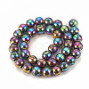 Electroplate Non-magnetic Synthetic Hematite Beads Strands G-T065-10mm-03A-2