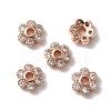 Rack Plating Brass Cubic Zirconia Bead Cap KK-C020-12B-RG-3