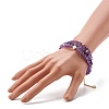 Natural Amethyst Stretch Bracelets Setsfor Women Men Girls Gifts BJEW-JB06692-3