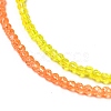 Transparent Gradient Color Glass Beads Strands GLAA-H021-01A-09-3