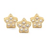 Brass Micro Pave Clear Cubic Zirconia Beads ZIRC-M113-03G-3