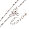 Heart Knot Rack Plating Brass Pendant Necklaces NJEW-S423-02P-3