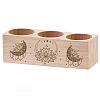 3 Hole Wood Candle Holders DIY-WH0375-004-1