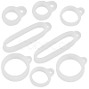 CRASPIRE 60Pcs 4 Style Silicone Pendant SIL-CP0001-08-1