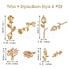 12Pcs 4 Style Brass Micro Pave Cubic Zirconia Pendants ZIRC-SZ0003-54-7