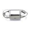 Non-Tarnish 304 Stainless Steel Fold Over Clasps STAS-S080-01A-P-2