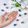 SUPERFINDINGS 10Pcs 5 Colors Handmade Polymer Clay Pendants CLAY-FH0001-21-3