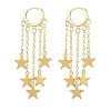 Brass Dangle Hoop Earrings EJEW-TA00265-1