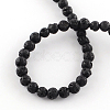 Natural Dyed Lava Rock Gemstone Round Bead Strands G-R293-03-2