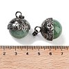 Natural Green Aventurine Sphere Pendants G-Q163-07AS-03-3