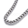 304 Stainless Steel Box chain Necklaces NJEW-F242-13P-H-2