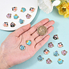 50pcs 5 Style Zinc Alloy Enamel Pendants PALLOY-CJ0001-146-4