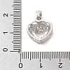 Brass Micro Pave Clear Cubic Zirconia Pendants KK-M275-45P-3