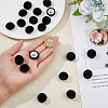 SUPERFINDINGS 20Pcs Velvet with Aluminum Shank Buttons BUTT-FH0001-009A-3