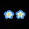 Handmade Polymer Clay 3D Flower Plumeria Beads X-CLAY-Q192-30mm-05-2