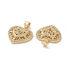 Brass Cubic Zirconia Pendants KK-G453-17G-3