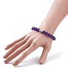 7Pcs 7 Color Natural Malaysia Jade(Dyed) Stretch Bracelets Set with Alloy Hangers BJEW-JB08133-3