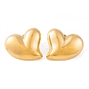 Ion Plating(IP) Heart 304 Stainless Steel Stud Earrings for Women EJEW-L272-033G-03-1