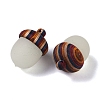 CHGCRAFT 4Pcs Acorn Box Synthetic Luminous Stone Pendants WOOD-CA0001-66-3