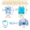 DICOSMETIC Bear & Frog Food Grade Eco-Friendly Silicone Needle Caps DIY-DC0002-20-2