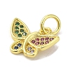 Real 18K Gold Plated Brass Pave Cubic Zirconia Pendants KK-M283-11O-02-2