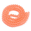 Baking Painted Imitation Jade Glass Round Bead Strands DGLA-Q021-8mm-31-2