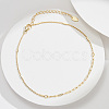 925 Sterling Silver Cable Chain Anklet AJEW-Z029-22G-2