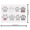 Paw Print Glass Hotfix Rhinestone DIY-WH0303-019-2