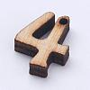 Undyed Wood Charms WOOD-L003-17-2