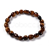 Natural Tiger Eye Beaded Stretch Bracelets BJEW-F414-02B-01-2