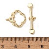 Brass Micro Pave Clear Cubic Zirconia Toggle Clasps KK-N254-76G-4